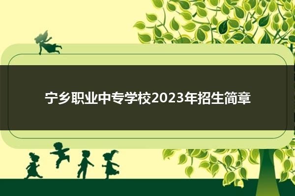 宁乡职业中专学校2023年招生简章