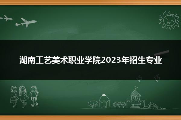 湖南工艺美术职业学院2023年招生专业