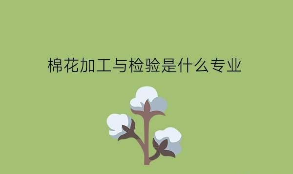 棉花加工与检验是什么专业?有什么就业岗位?